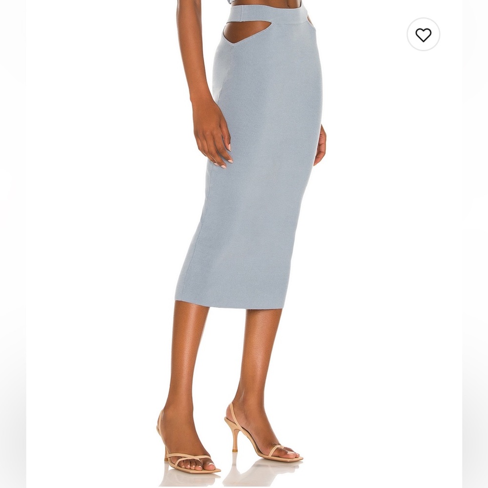 NEW WITH TAGS 🦋SPRING BLUE KNIT MIDI SKIRT - REVOLVE - CAMILA COELHO